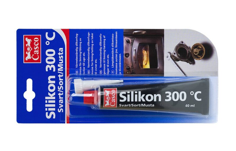 SILIKON CASCO 300C 2999 CASCO SVART 40ML