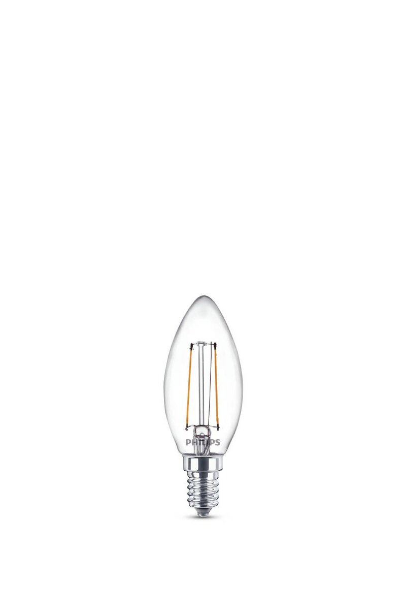 LEDLAMPA PHILIPS CLASSIC GLAS 25W KRON E14 SRT4 VARMVIT KLAR