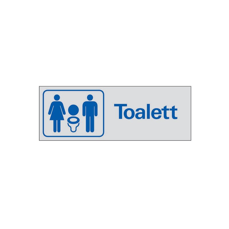 SKYLT 387150 SYMBOLSKYLT TOALETT DAM HERR 225X80MM