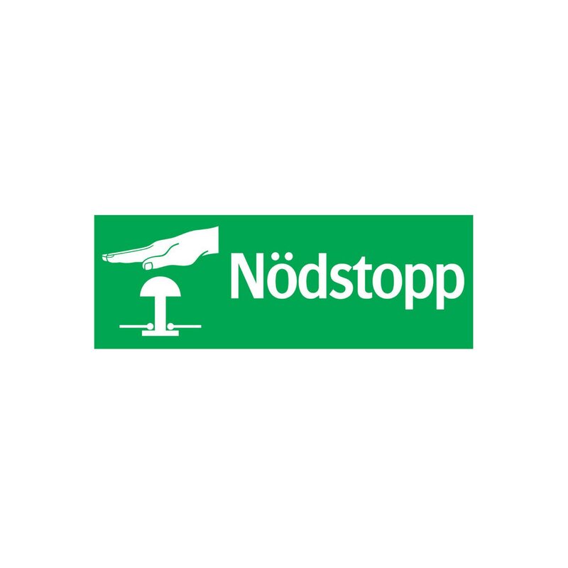 SKYLT 303025 NÖDSTOPP 210X74MM